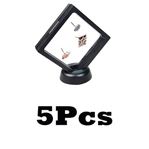 Preisvergleich Produktbild KESOTO 5er 3D Schweberahmen Objektrahmen 110x110x20mm für Modelle, Münzen, Armbänder, Halsketten, Ohrringe