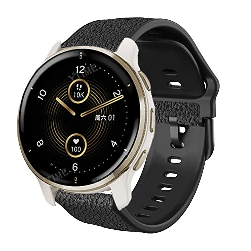 Bracelet Garmin Venu 2 Plus cuir véritable agate résout le style sport rigide