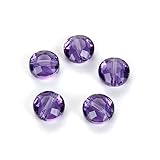 25pcs Adabele Austrian 8mm Faceted Round Flat Coin Loose Crystal Beads Tanzanite Purple Compatible with Swarovski Preciosa 5052 SSMR826