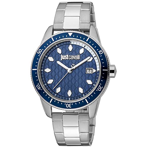 Just Cavalli Orologi Argento Uomo, Argento, One Size