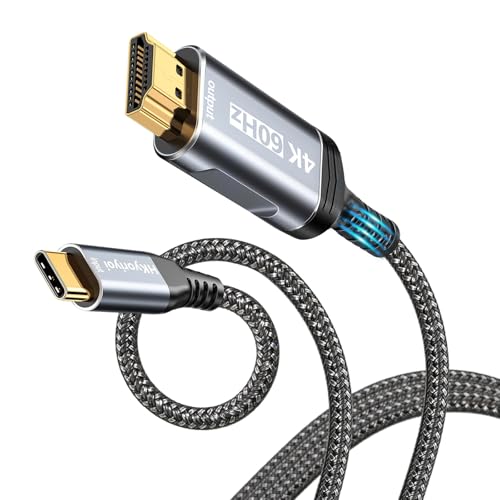 Cable USB C a HDMI de 6.6 pies para ver películas en el televisor