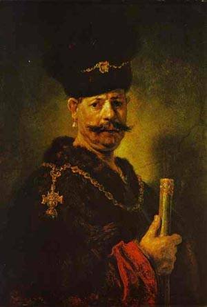 Peinture à l'huile Rembrandt A Polish Nobleman 1637 grande toile Ernst Van de Wetering