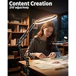 UBeesize 12’’ Ring Light with Overhead Phone Mount, LED Selfie Light with Stand and Phone Holder for iPhone and Laptop, Desk Light for Video Recording, Zoom Meeting, Live Streaming, Tiktok, YouTube - Image 2