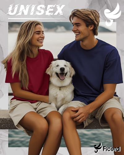 Ficerd 8 Pack Men's Big and Tall Shirts Short Sleeve Cotton Tee Summer Crew Neck Top Multipack4