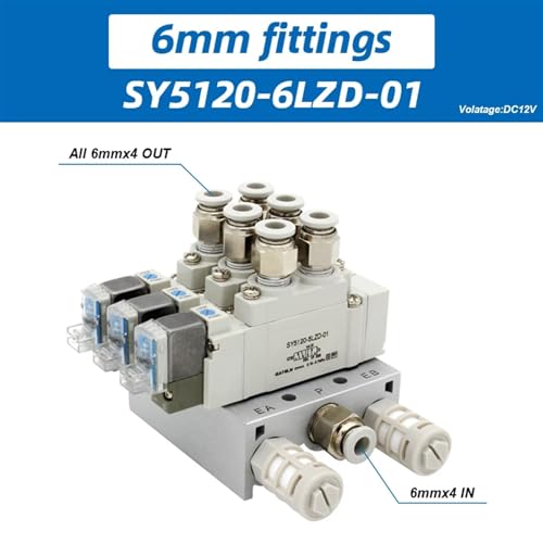 Électrovanne SY5120 SMC compatible à 2 stations pour commande de vérin simple - 2