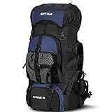 [ワールドスポーツオンライン] HAWK GEAR(ホークギア) バックパック 55L 防水 大容量 レインカバー ザック 長期旅行 防災 災害 （濃青）)
