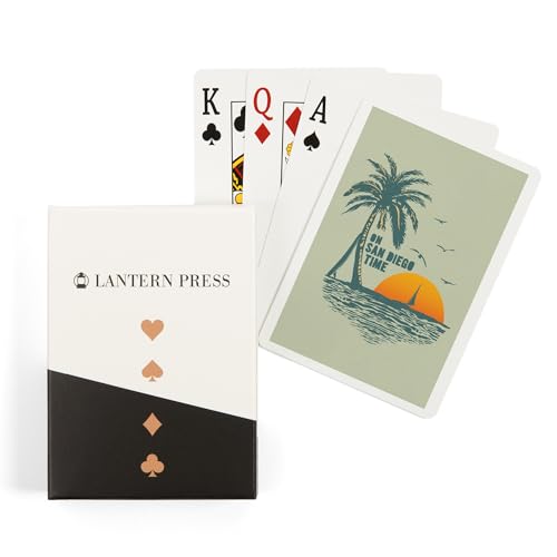 Baraja de poker lantern press san diego sunset