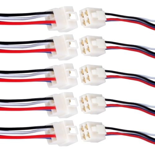 DIANQI 6.3MM 4Pin Electrical Automotive Wire Connectors Male Female Socket Plug Terminal for Motorcycle Car (4Pin - 5Pairs)