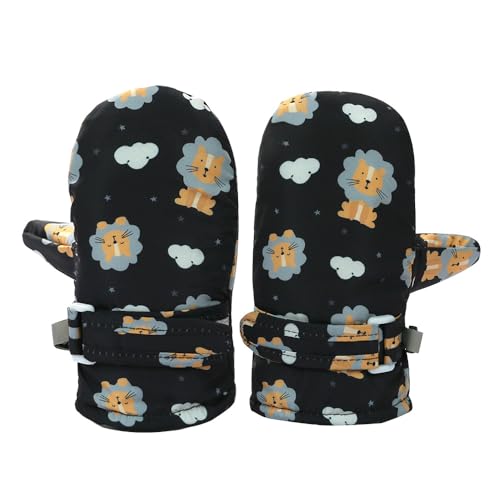 Guantes de nieve impermeables para niños con forro polar térmico