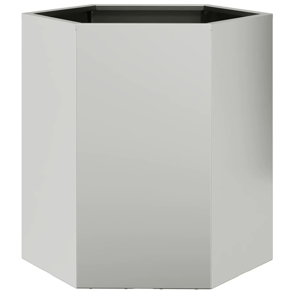vidaXL Jardinera Hexagonal 2 uds de Acero Oxidado 46x40x45 cm para Exterior y Patio - Macetero para Flores