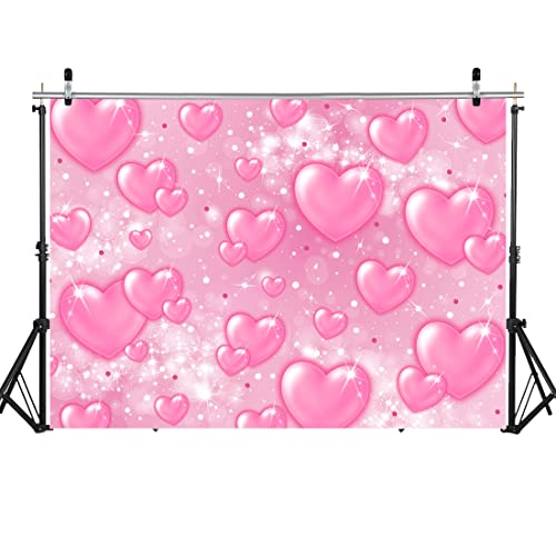 WOLADA 8x6FT Early 2000s Photography Backdrop 2000s Backdrop Pink Hearts Valentines Day Backdrop y2k Backdrops for Photoshoot Airbrush Backdrop 2000s Heart Backdrop Candy Heart Backdrop 12511