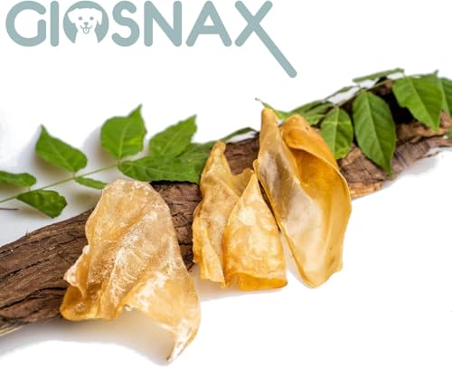GIOSNAX Rinderohren für Hunde getrocknet, Hundeleckerli aus 100% Rind, Hundeknochen als Einzelfuttermittel (30 Stück)