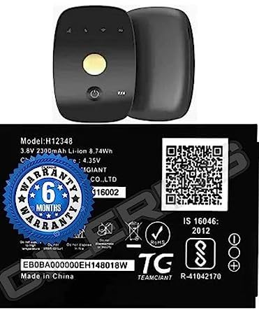 Gilerins Original H12348 Battery For Jio Wifi Battery Reliance Jio Wifi Dongle/Airtel Wifi / M2S Fi 2 / Wireless Router 4G Fi2 / M2 Hot Spot Battery With 6 Month Warranty (S0059)