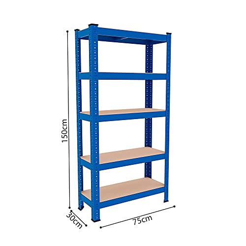 Scaffale Metallo e Legno MDF Ad Alta Portata