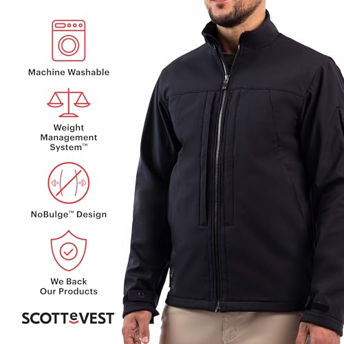 SCOTTeVEST EDC Jacket for Men - 30 Hidden Pockets - Water Repellent Coat for Concerts, Travel, & More2
