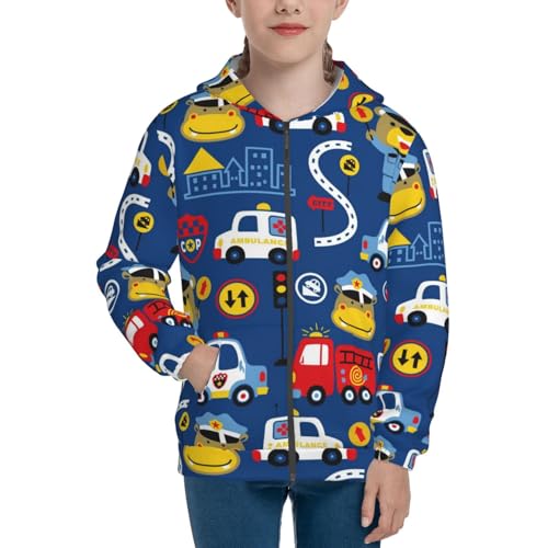 Animals Rescue Team Kids Pullover Hoodies Boys Zip Up Sweatshirts Girls Athletic Clothes with Pocket3