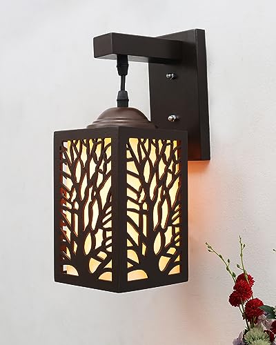 Image of Homesake Metal Walllamps (Floral Coffee Brown)