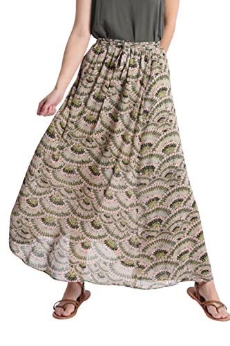 MOLLY BRACKEN Falda Larga Estampado fantasía para Mujer Mujer Color: Khaki Talla: S