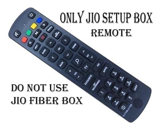 Image of ALERHA Compatible with Jio Remote for Fiber Set Top Box to Setup and Match Exactly Key by Key to Replicate, Functions of The Existing Original Non Voice Infrared Remote Control