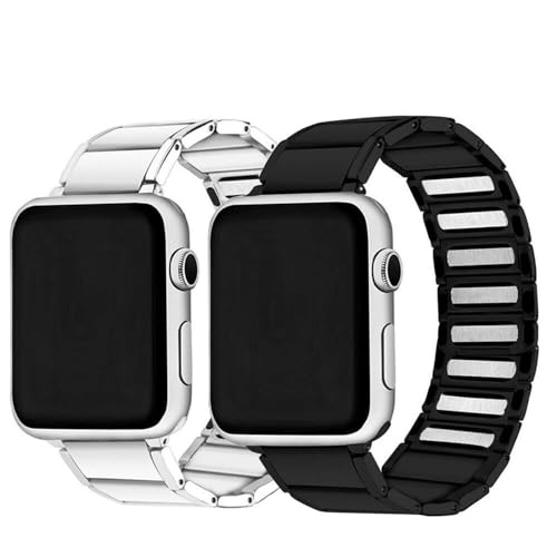 Bracelet magnétique DrPhone en acier inoxydable argenté pour Smartwatch 7 41mm