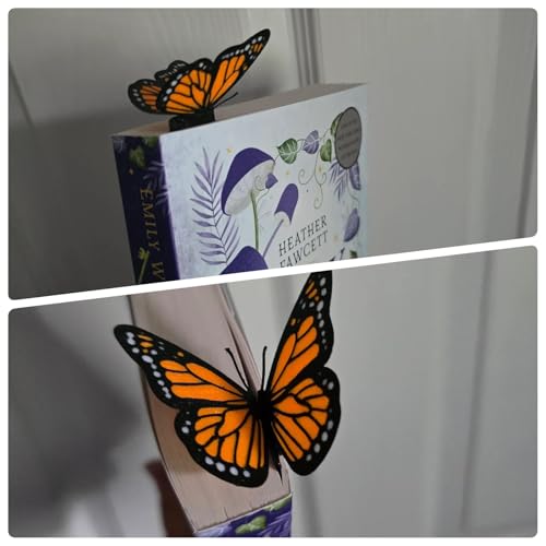 Image of Set of 6 Butterfly Bookmark - Assorted Colours | 3D Monarch Design | Eco-Friendly Bioplastic | Aesthetic Gift for Book Lovers, Women, Kids | Cute Bookmarks for Novels & Journals |