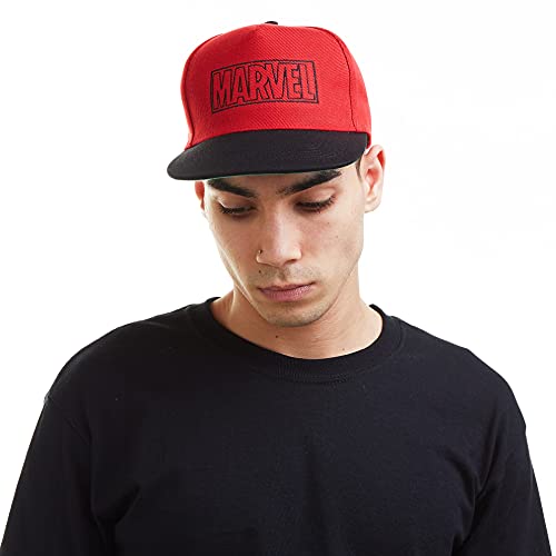 Casquette de baseball Marvel homme noire ajustable Press Line Logo