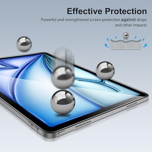 Sparin 2PAIR11-24 2 Pack Screen Protector For Ipad Air 11-Inch 2024 (6Th Generation), Tempered Glass-Apple Pencil Pro & Case Compatible, Anti-Scratches thumb #5