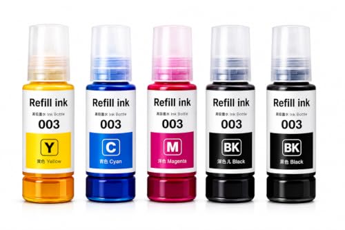 Image of ROHINK Compatible for Epson L3110, L3150, L3250, L3252, L3115, L3116, L3101, L3210, L3215, L3216, L3151, L3152, L3156, L5190 Printers (70x2blk, 70mlx3color)