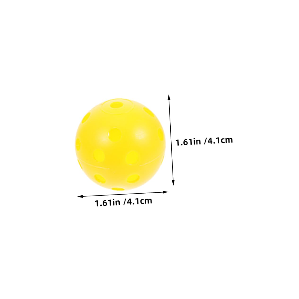 HANABASS 6 Pack Practice Golf Balls Plastic Training Balls for Swing Practice 42mm Yellow for Driving Range
