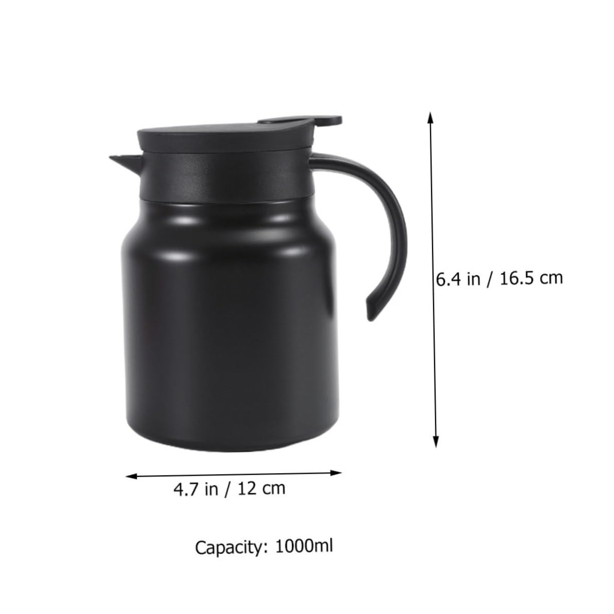 GRIRIW Insulated Stainless Steel Water Kettle Handheld Hot Water Bottle for Home Office Camping Stylish Design Temperature Retaining for Tea Coffee