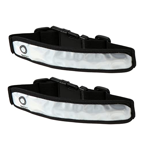 Toyvian 2pcs Reflective Light Up Sports Wristbands High Visibility Armbands for Running Cycling Night Walking Comfortable Soft Design for Adults