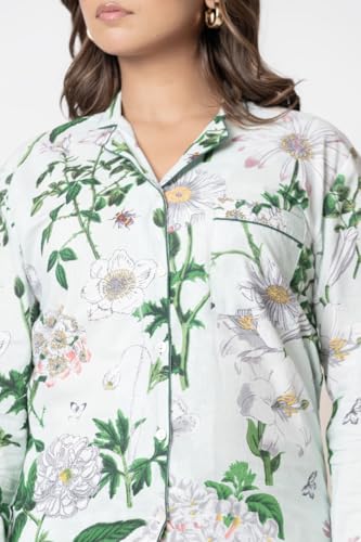 Image of Women's Cotton Printed Night Suit Set | Soft & Breathable Sleepwear with Top and Pajama | Stylish Nightwear for Daily Use - All Season Use