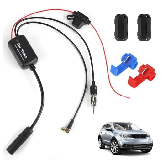 Splitter Amplificatore Antenna DAB+ per Autoradio - Adattatore Radio Digitale FM/DAB, Connettore SMB a DIN, Amplificatore Segnale Auto - Compatibile con Sony, Pioneer, JVC, Kenwood, Blaupunkt, Alpine