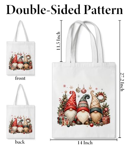 Image of Cute Cat Canvas Tote Bag for Women， Aesthetic Reusable Shoulder Bag for Shopping Travel Work
