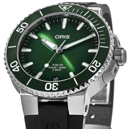 Oris 43.5mm Green Dial Automatic Men's Dive Watch Calibre 400 01 400 7790 4157-07 8 23 02PEB2