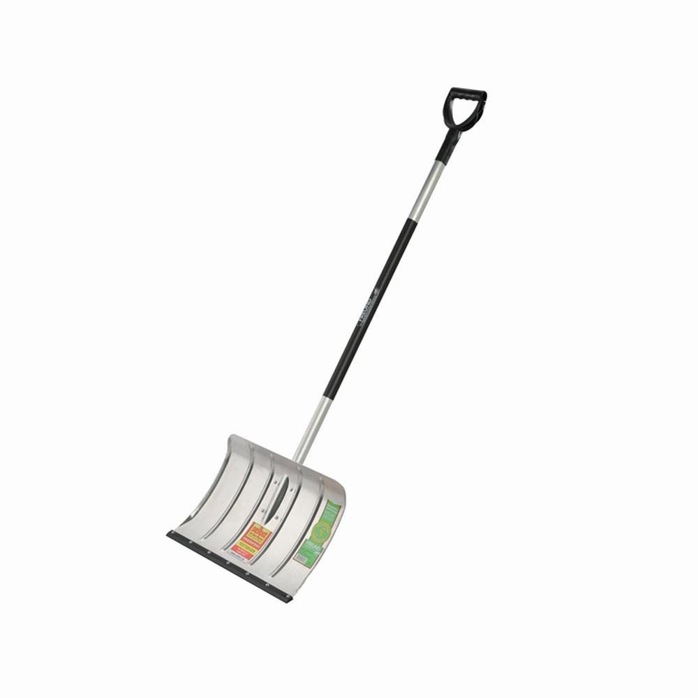 Freund Victoria Aluminium Schneeschieber (Schneeschaufel Blattmaße 50x35 cm, Alu-Stiel mit D-Griff, Kunststoffblatt mit erhöhtem Seitenrand, Stiellänge 125 cm) 97060