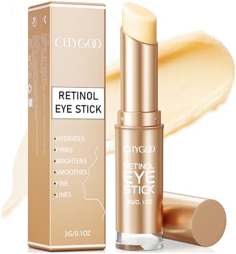 Retinol Eye Stick With Collagen, Hyaluronic Acid For Dark Circle, Wrinkles in 3-4 Weeks, Under Eye Cream Anti Aging, For Puffiness and Bags Reduces Fine Lines