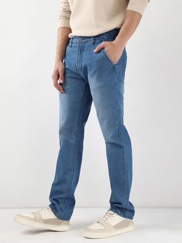 Image of Urbano Fashion Men's Regular Fit Washed Jeans Stretchable