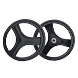 Set di 2 ruote di ricambio da 170 mm per carrello della spesa e trolley | Ruote in plastica con gomma | Sostituzione fai da te senza attrezzi | Migliore stabilità e manovrabilità