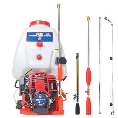 Image of OEM 25L Engine Power Sprayer Agricultural High Pressure Backpack Sprayer | 4-Stroke Gx35 Engine | Ideal For Pesticides And Insecticides | Low Fuel Consumption,Red
