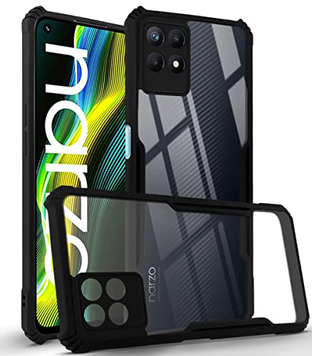 Image of Jkobi Back Cover Case for Realme Narzo 50 (Shockproof with Polycarbonate Clear Panel | Professional Black)