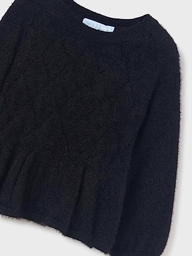 Abel & Lula Openwork Shimmer Sweater for Girls Black3