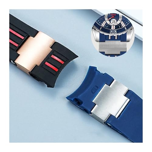 Bracelet montre 22mm caoutchouc compatible Ulysse Nardin Diver 263 - 5