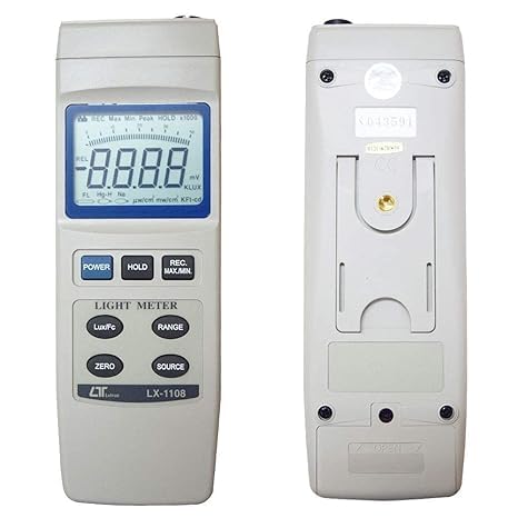 Digital Lux Meter (Range: 0 to 4,00,000 Lux) for Auditoriums, Theatres, Stadiums, Labs Alongwith Factory Calibration Certificate Model: LX-1108 by Instrukart