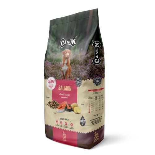 Pienso para Perros Adultos con Salmón Fresco Sin Cereales Alimento seco para Perros 3 kg Canun Fresh Salmon Cover