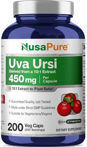 NusaPure Bärentraube (Uva Ursi) 450 mg, 200 Kapseln