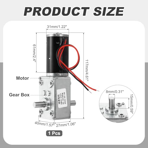 Motor de engranaje helicoidal de 12V para solucionar fallos de par en brazos mecánicos 2