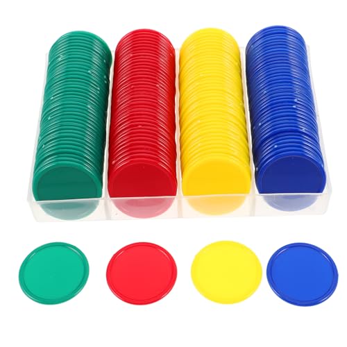 Jetons plastique colorés pour apprendre les maths en s'amusant à l'école