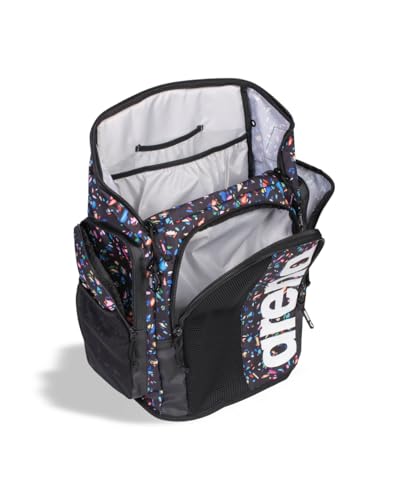 Image of ARENA Spiky III Backpack 45 Swimming Athlete Sports Gym Rucksack Large Training Gear Equipment Swim Bag for Men and Women, 45 Liters, Confetti Black