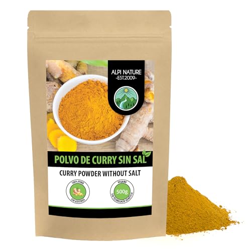 Polvo de curry dulce sin sal (500g), polvo de curry suave, mezcla típica de especias de curry indio
